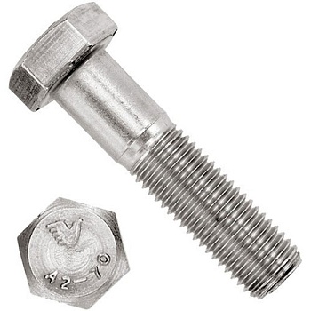 Болт шестигранный с неполной резьбой М4х55 DIN 931 нержавеющая сталь А2